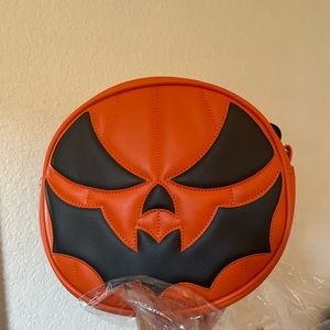 New Orange and black love pain and stitches bat bag
